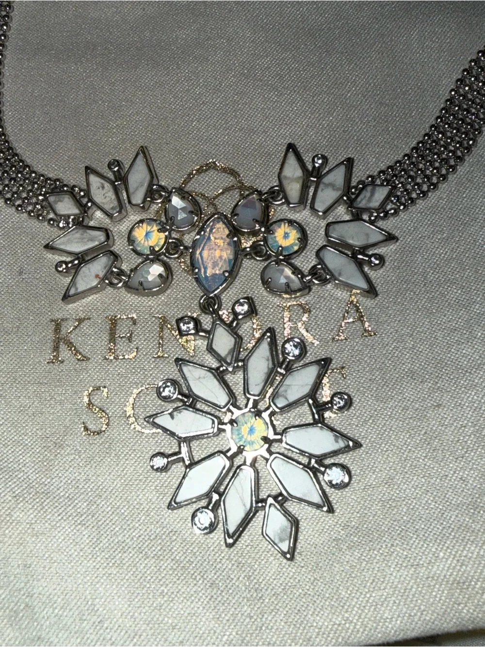 Kendra Scott Isabella Chocker Necklace Silver NWOT